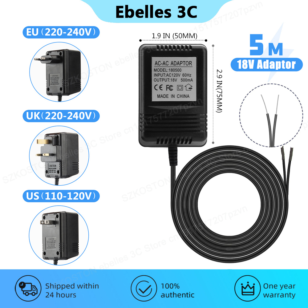Smart Home Video Doorbell - 18V AC Transformer Charger for Ring