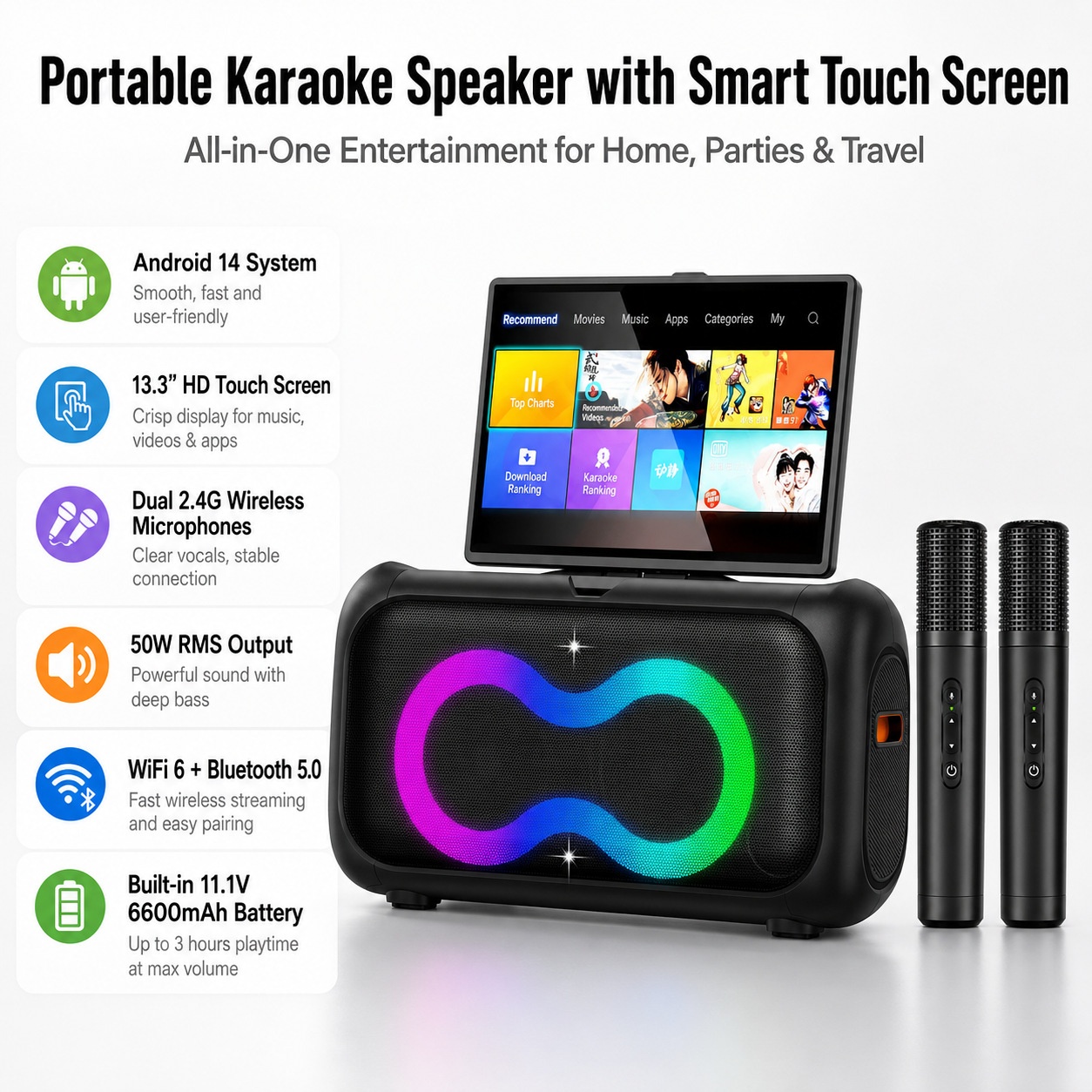 OEM/ODM K55 Portable Karaoke M - огляд і ціна Smart Home Speaker