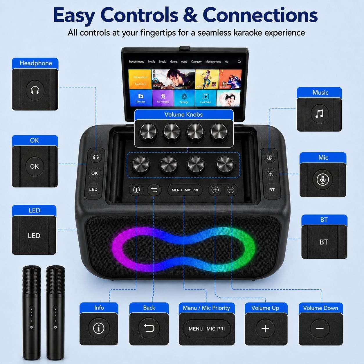 OEM/ODM K55 Portable Karaoke M - огляд і ціна Smart Home Speaker
