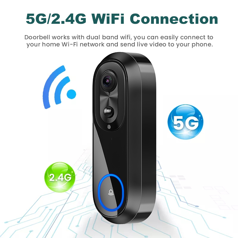 5G 2.4G WiFi Video Doorbell 10 - огляд і ціна Smart Home Video Doorbell