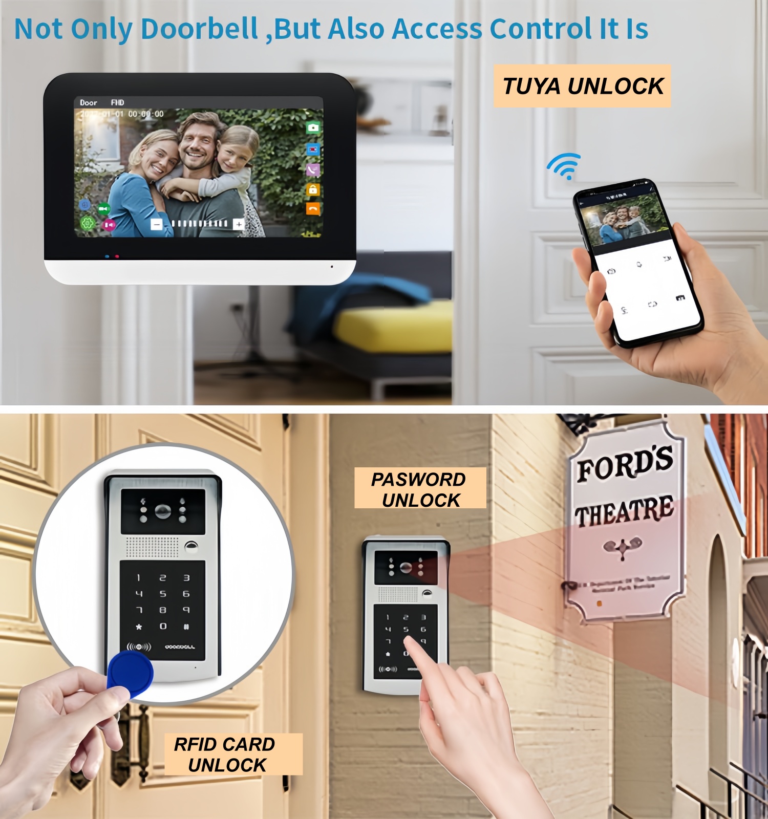 TUYA WIFI video intercom doorb - огляд і ціна Smart Home Video Doorbell