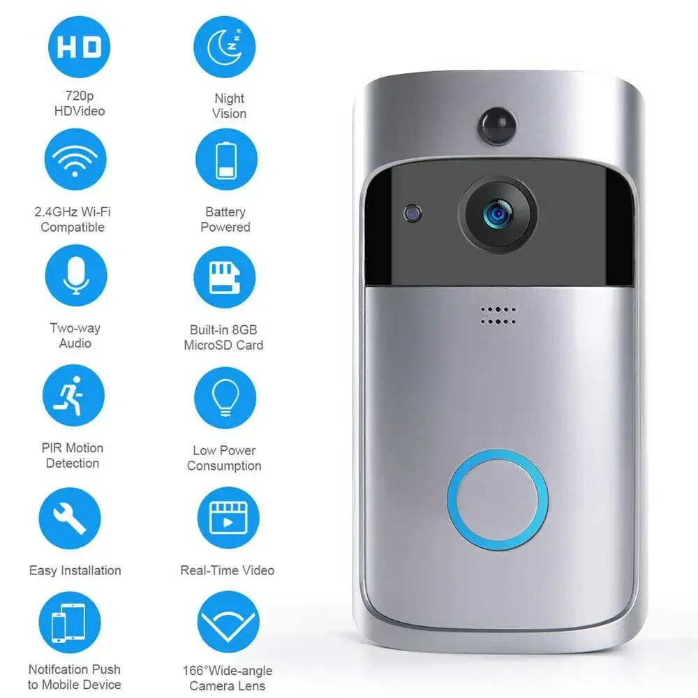 720P HD Smart Home Wireless WI - огляд і ціна Smart Home Video Doorbell