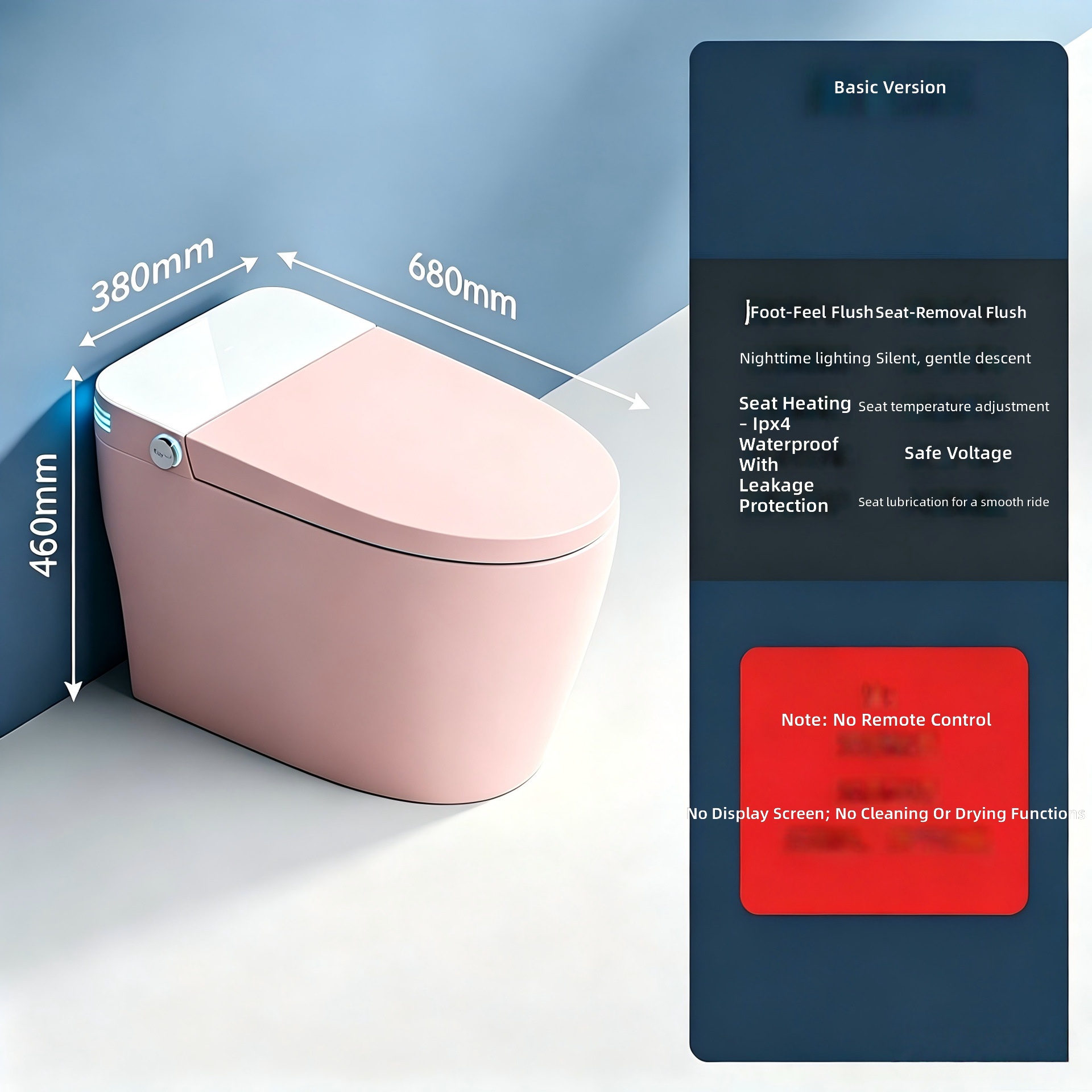 Smart Toilet, Pink, All-in-1 A - огляд і ціна Smart Home In Us